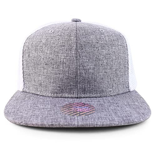Trendy Apparel Shop XXL Oversize Air Mesh Back Flatbill Baseball Cap