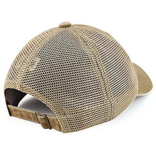 Trendy Apparel Shop Pigment Dyed Front Mesh Back Unstructured Trucker Ball Cap