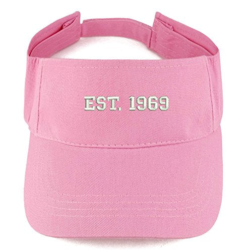 Trendy Apparel Shop EST 1969 Embroidered - 52nd Birthday Gift Summer Adjustable Visor