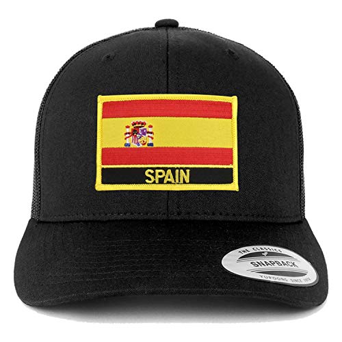 Trendy Apparel Shop Flexfit XXL Spain Flag Retro Trucker Mesh Cap