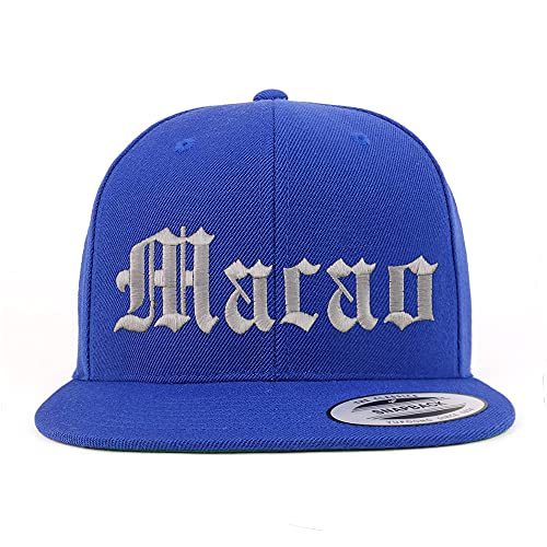 Trendy Apparel Shop Macao Old English Embroidered Flatbill Snapback