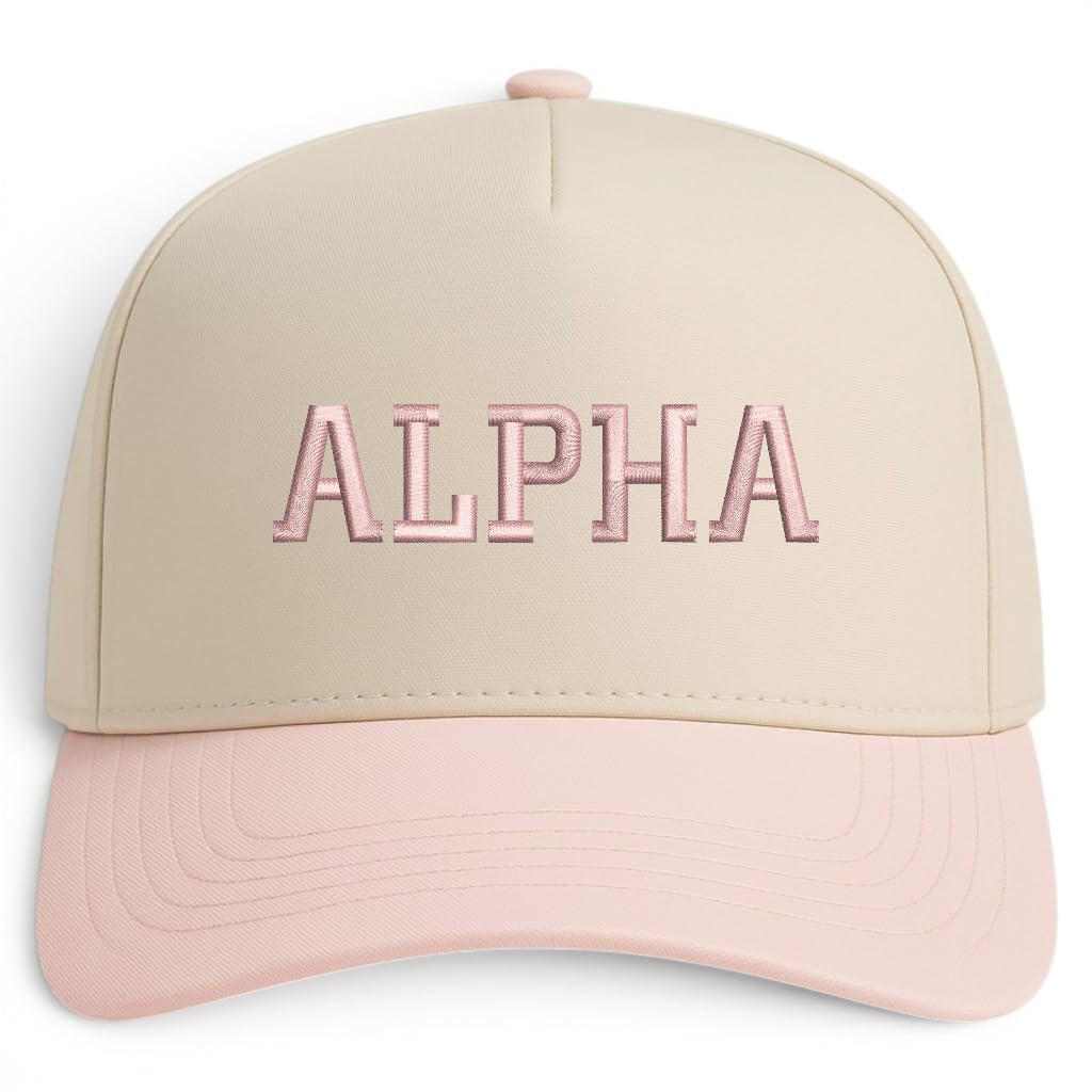 Trendy Apparel Shop Alpha Embroidered 5 Panel Two Tone Vintage Ball Cap