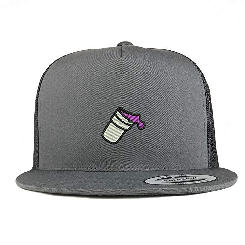 Trendy Apparel Shop Flexfit XXL Double Cup Morning Coffee Embroidered 5 Panel Flatbill Trucker Mesh Cap