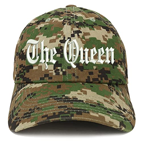 Trendy Apparel Shop The Queen Old English Low Profile Soft Cotton Baseball Cap