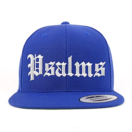 Trendy Apparel Shop Psalms Old English Embroidered Flatbill Snapback