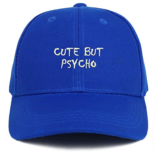 Trendy Apparel Shop Cute But Psycho Small Embroidered Youth Size Kids Structured Baseball Cap