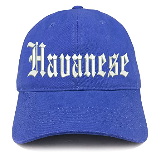 Trendy Apparel Shop Old English Havanese Low Profile Soft Cotton Baseball Cap