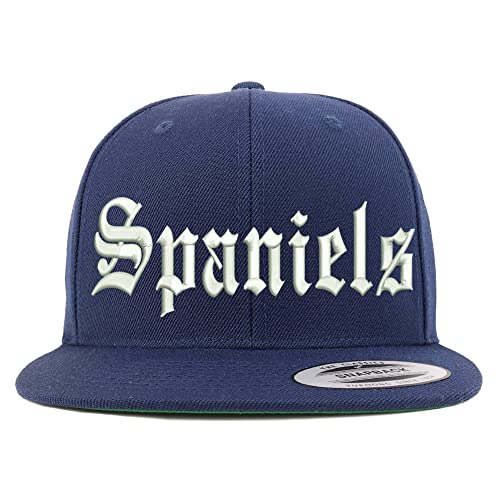 Trendy Apparel Shop Old English Spaniels Embroidered Flatbill Snapback
