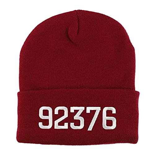 Trendy Apparel Shop 92376 Rialto CA Old English Embroidered Long Cuff Beanie