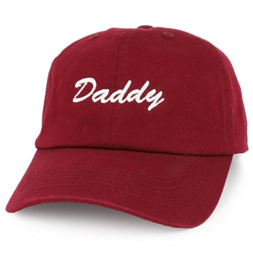 Trendy Apparel Shop Daddy Script Embroidered Oversize XXL Soft Cotton Dad Hat