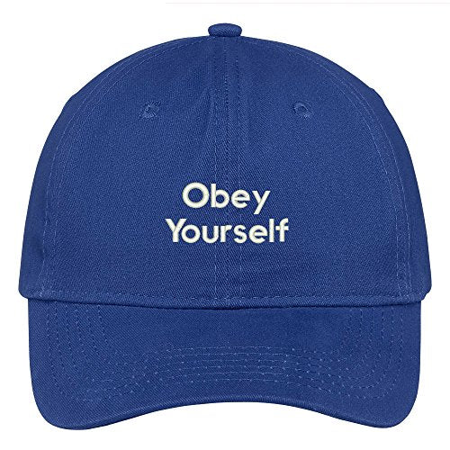 Trendy Apparel Shop Obey Yourself Embroidered Brushed 100% Cotton Baseball Cap
