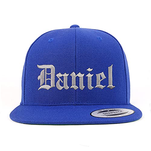 Trendy Apparel Shop Daniel Old English Embroidered Flatbill Snapback