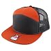 Trendy Apparel Shop Structured High Profile 7 Panel Flat Bill Mesh Back Snapback Cap