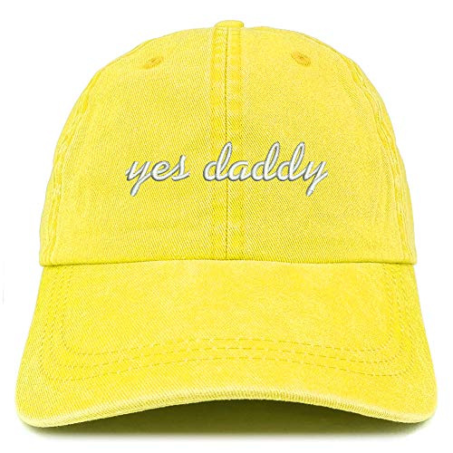 Trendy Apparel Shop Yes Daddy Embroidered Pigment Dyed Cotton Baseball Cap