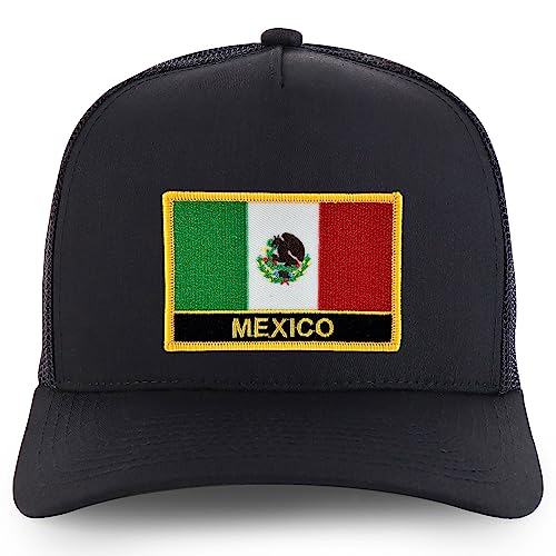 Trendy Apparel Shop Mexico Flag Embroidered Patch 5 Panel Pro Style Mesh Back Cap