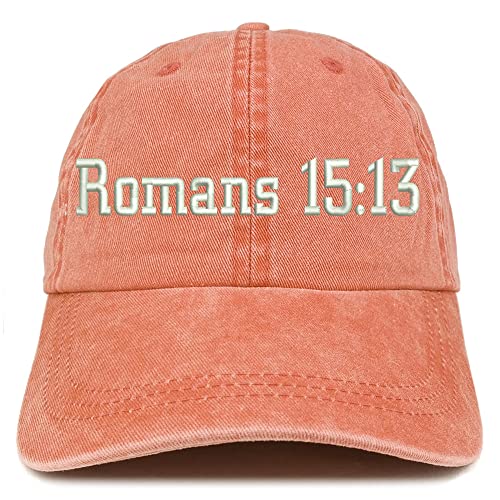 Trendy Apparel Shop Romans 15:13 Washed Pigment Dyed Baseball Cap