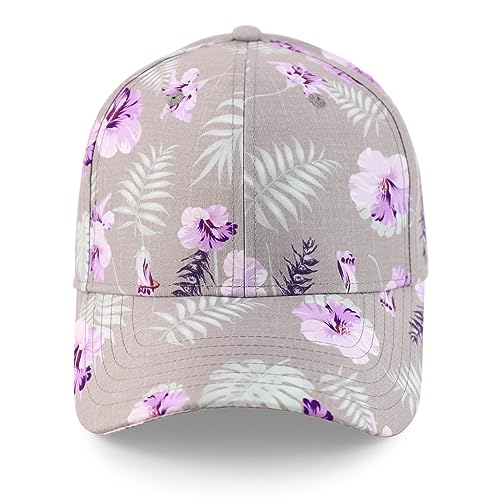 Trendy Apparel Shop Tropical Flower Print Structured Baseball Cap