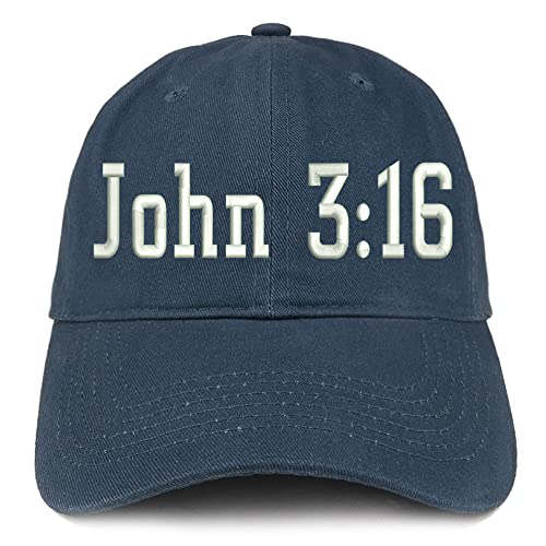 Trendy Apparel Shop John 3:16 Low Profile Soft Cotton Baseball Cap