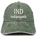 Trendy Apparel Shop IND Indianapolis Embroidered Pigment Dyed Washed Baseball Cap