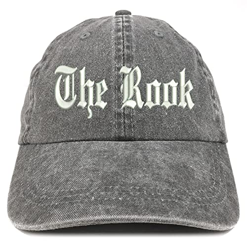 Trendy Apparel Shop The Rook Old English Embroidered Pigment Dyed Washed Baseball Cap