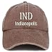 Trendy Apparel Shop IND Indianapolis Embroidered Pigment Dyed Washed Baseball Cap