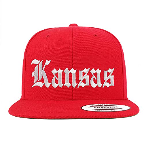 Trendy Apparel Shop Kansas State Old English Embroidered Flatbill Snapback