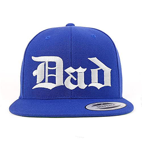Trendy Apparel Shop DAD Old English Embroidered Flatbill Snapback