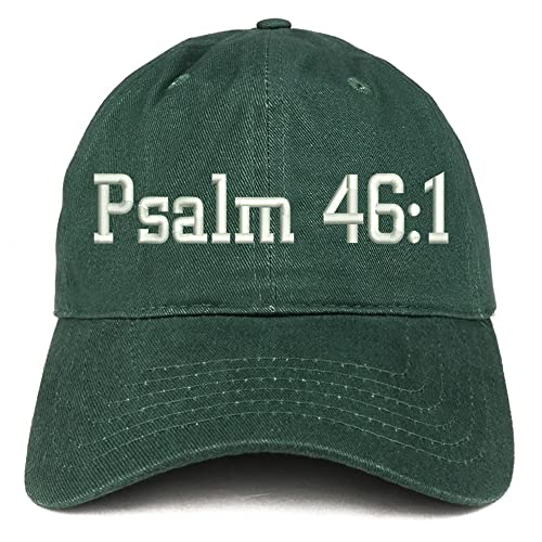 Trendy Apparel Shop Psalm 46:1 Low Profile Soft Cotton Baseball Cap