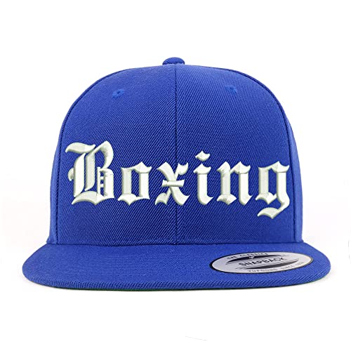 Trendy Apparel Shop Old English Boxing Embroidered Flatbill Snapback