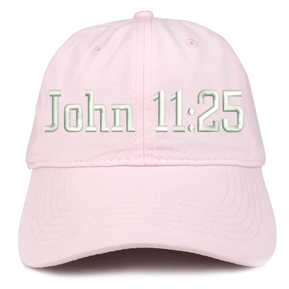 Trendy Apparel Shop John 11:25 Low Profile Soft Cotton Baseball Cap