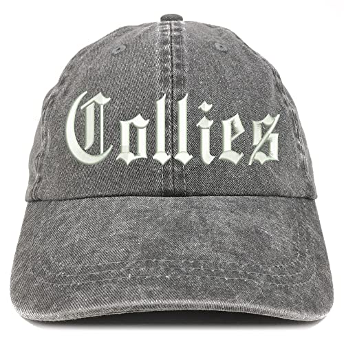Trendy Apparel Shop Old English Collies Washed Pigment Dyed Baseball Cap