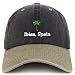 Trendy Apparel Shop Ibiza Spain with Palm Tree Embroidered Pigment Dyed Cotton Baseball Cap