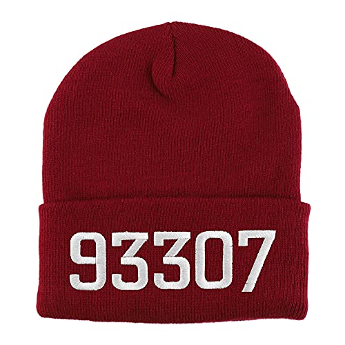 Trendy Apparel Shop 93307 Bakersfield CA Old English Embroidered Long Cuff Beanie