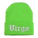 Trendy Apparel Shop Virgo Old English Embroidered Long Cuff Beanie