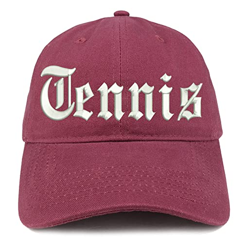 Trendy Apparel Shop Old English Tennis Low Profile Soft Cotton Baseball Cap