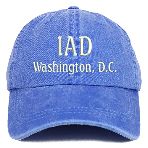 Trendy Apparel Shop IAD Washington DC Embroidered Pigment Dyed Washed Baseball Cap