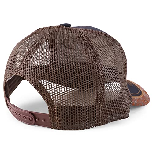 Trendy Apparel Shop Rooster Embroidered Trucker Mesh Baseball Cap