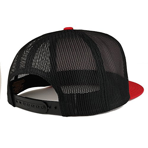 Trendy Apparel Shop Texas State Outline Embroidered 5 Panel Flat Bill Trucker Mesh Back Cap
