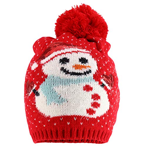 Trendy Apparel Shop Happy Holidays Christmas Theme Winter Xmas Pom Beanies