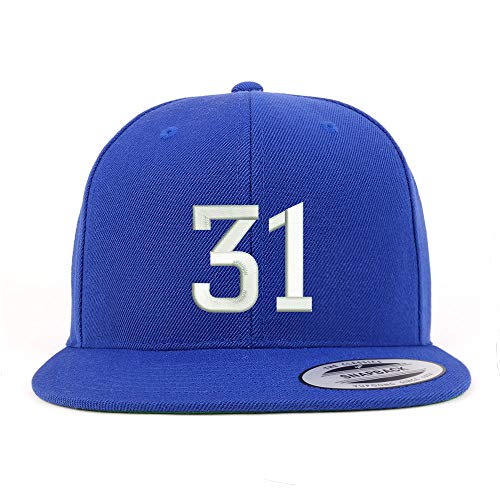 Trendy Apparel Shop Number 31 Embroidered Snapback Flatbill Baseball Cap