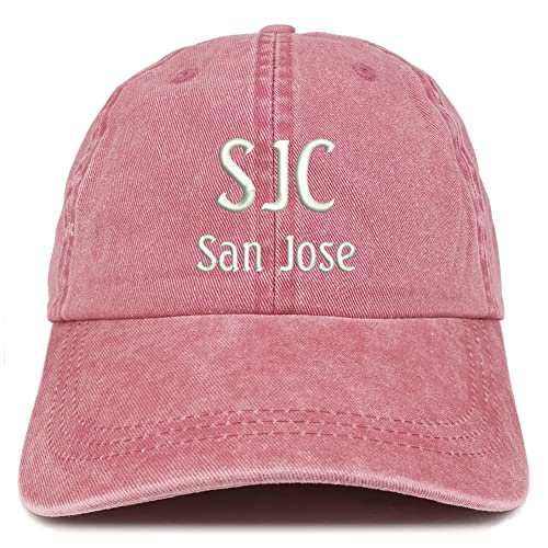 Trendy Apparel Shop SJC San Jose Embroidered Pigment Dyed Washed Baseball Cap