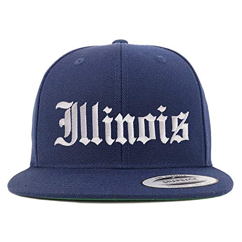 Trendy Apparel Shop Illinois State Old English Embroidered Flatbill Snapback