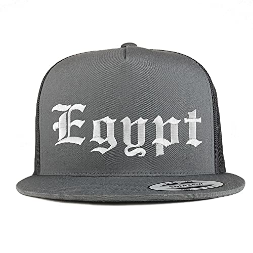 Trendy Apparel Shop Egypt Old English 5 Panel Flatbill Trucker Cap