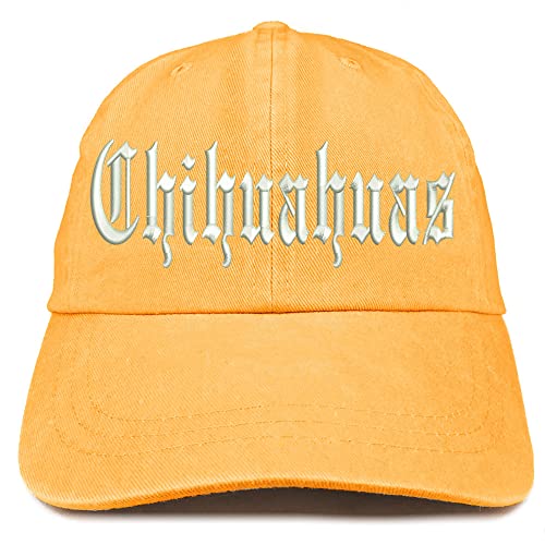 Trendy Apparel Shop Old English Chihuahuas Washed Pigment Dyed Baseball Cap