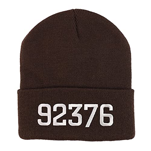 Trendy Apparel Shop 92376 Rialto CA Old English Embroidered Long Cuff Beanie