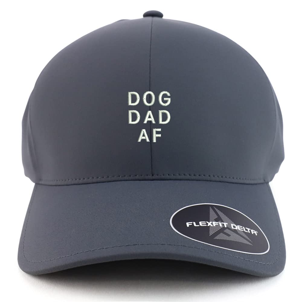 Trendy Apparel Shop Oversized XXL Dog Dad Af Embroiderd Athletic Fitted Baseball Cap
