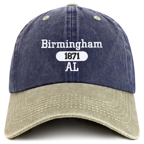 Trendy Apparel Shop Birmingham Est.1871 Embroidered Pigment Dyed Cotton Baseball Cap