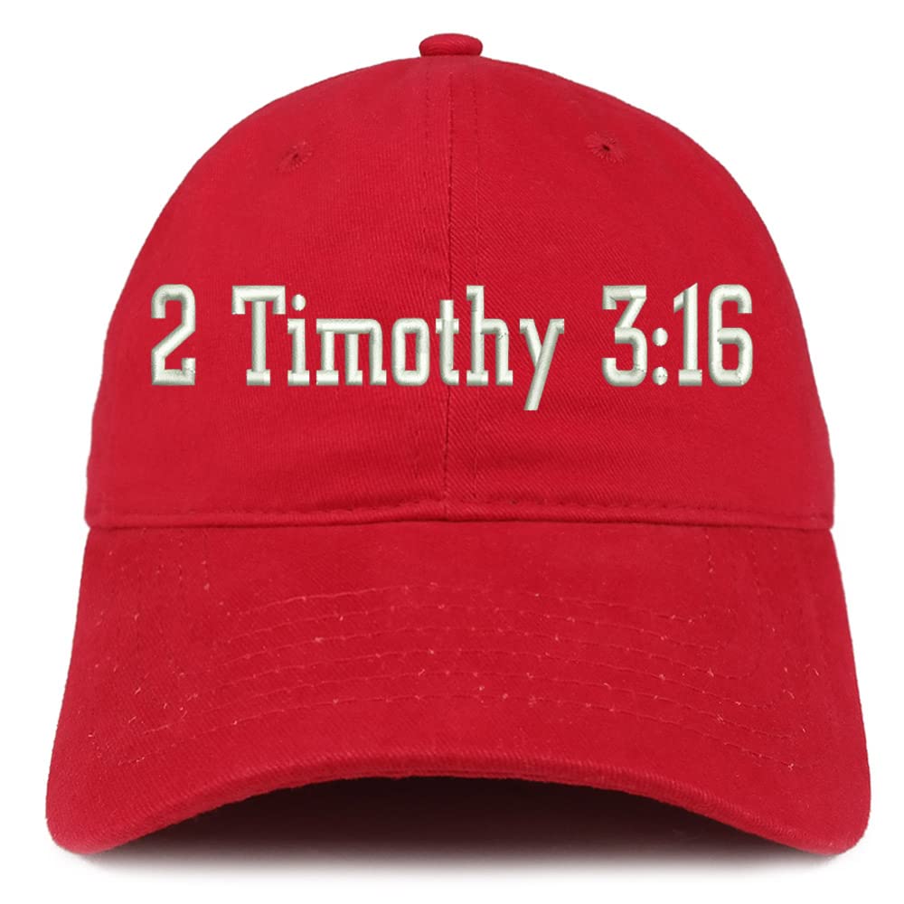 Trendy Apparel Shop 2 Timothy 3:16 Low Profile Soft Cotton Baseball Cap