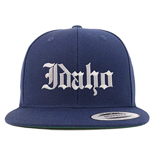 Trendy Apparel Shop Idaho State Old English Embroidered Flatbill Snapback