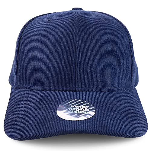 Trendy Apparel Shop Oversized XXL Structured Corduroy Curved Bill Snapback Baseball Cap